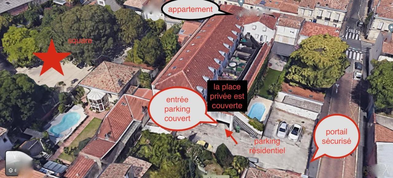 Superbe T3 Duplex Parking Prive Gratuit Sur Place Bordeaux Exterior photo
